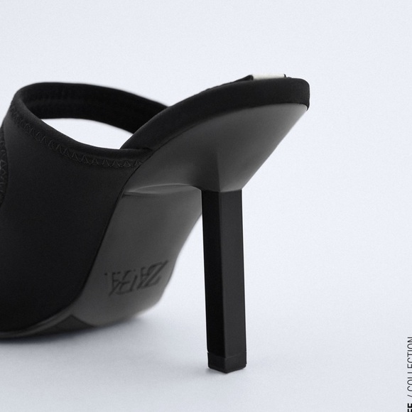 ZARA Heeled Neoprene Sandals - Picture 6 of 7